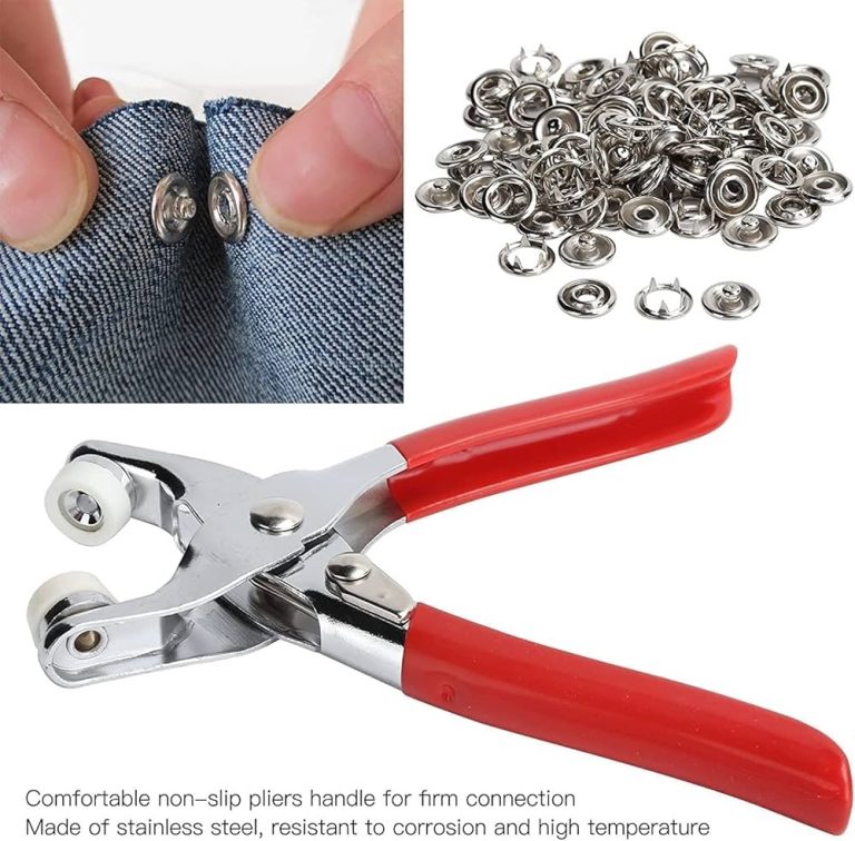 Five-prong Button Installation Tool Snap Tool Kit Metal Snap Ring Belt Fastening Pliers Clamping Tool Kit For Garment Sewing