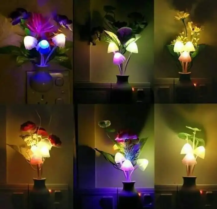 (2 Pcs) Romantic Auto Colour Changing Mushroom light