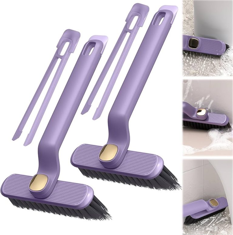 (2 Pcs ) Multi-Function Rotating Crevice Cleaning Brush, 360 Degree Rotating Crevice Cleaning Brush, Hard Bristle Crevice Gap Brush, Corners Cleaning Tool for Cleaning Bathroom, Kitchens Tile Floors
